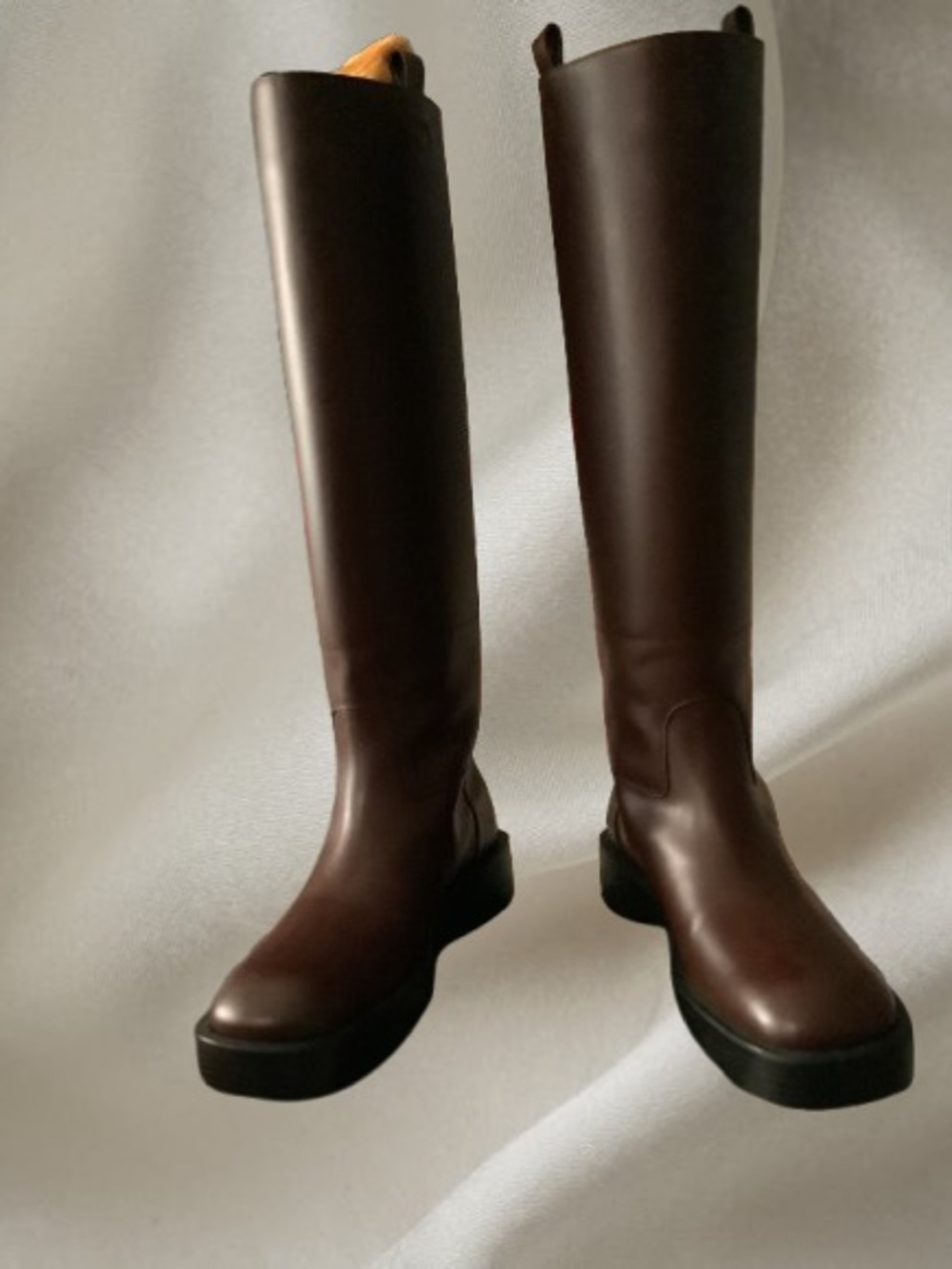 New $1825 MRSP Tod's Tall Dark Brown Leather Over-the-Knee Boots 37.5 EU